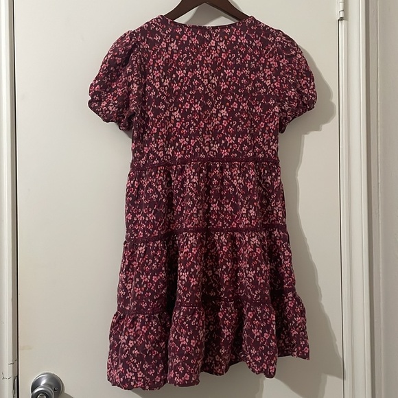 Wild Fable Women Small Purple & Pink Floral Flowy & Tiered Babydoll Summer Dress - Picture 6 of 10